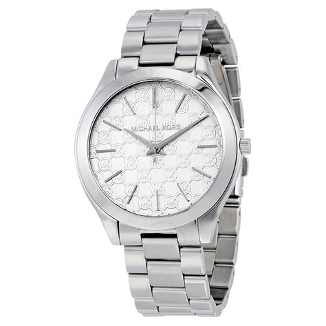 silver ladies michael kors watches sale|michael kors runway watch silver.